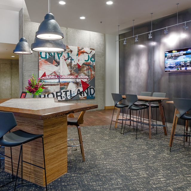 Asa Flats + Lofts - Lobby with Seating and TV